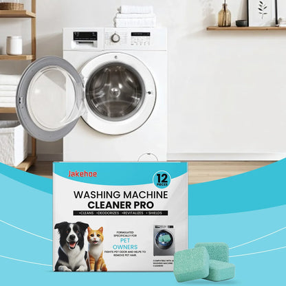 Washing Machine Cleaner for Pet Owners Eliminating Pet Odors Remove Pet Hair Cleaning Washing Machine Slots Cleaning Agent 12PCS